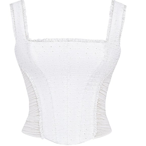 HOUSE OF CB 'Catalina' White Broderie Anglais Corset NWOT - Picture 7 of 13